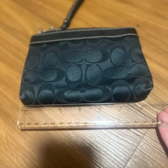Coach Black Signature Wristlet - Picture 7 of 8
